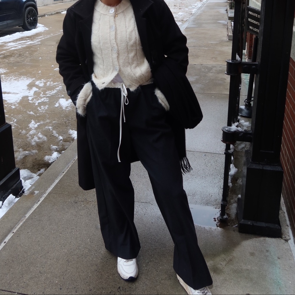 Zara Wide Leg Tie Trousers - Picture 2 of 5